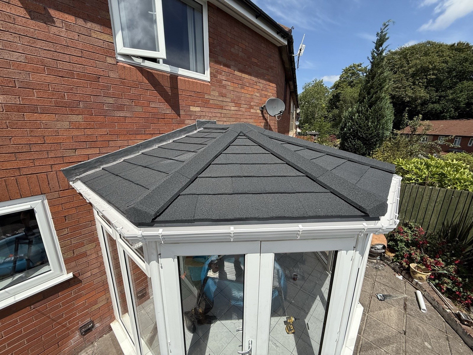 Warm tiled conservatory roof
